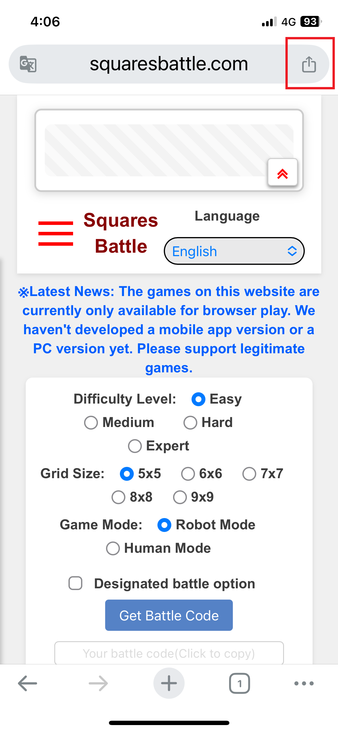 Squares Battle (iOS)
